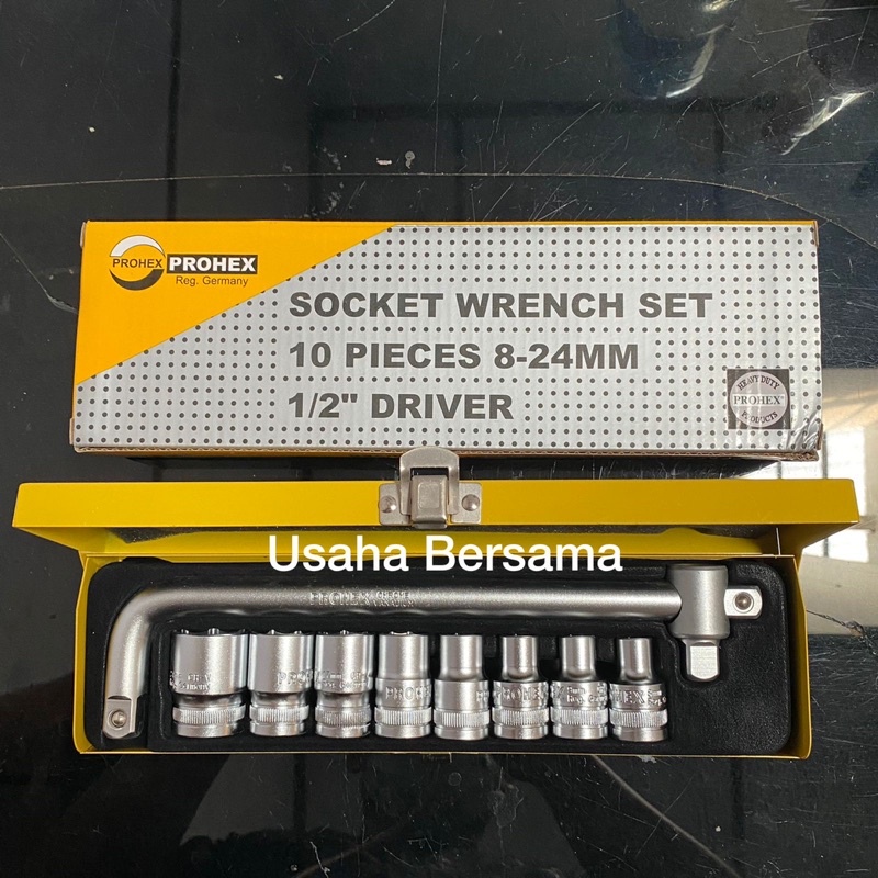Kunci Sock Set 10 pcs PROHEX HEAVY DUTY