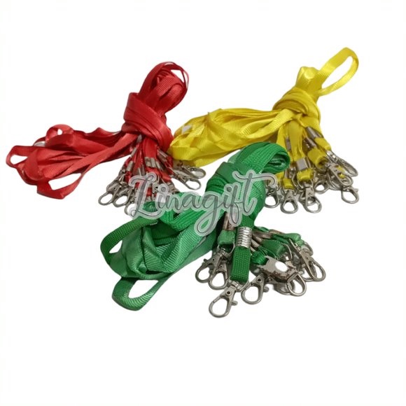 ( Ecer ) TEMPAT ID CARD - GANTUNGAN TALI NAME TAG / CASING KOTAK PLASTIK / TALI KUR / PLASTIK NAMETAG TRANSPARANT / ID CARD HOLDER