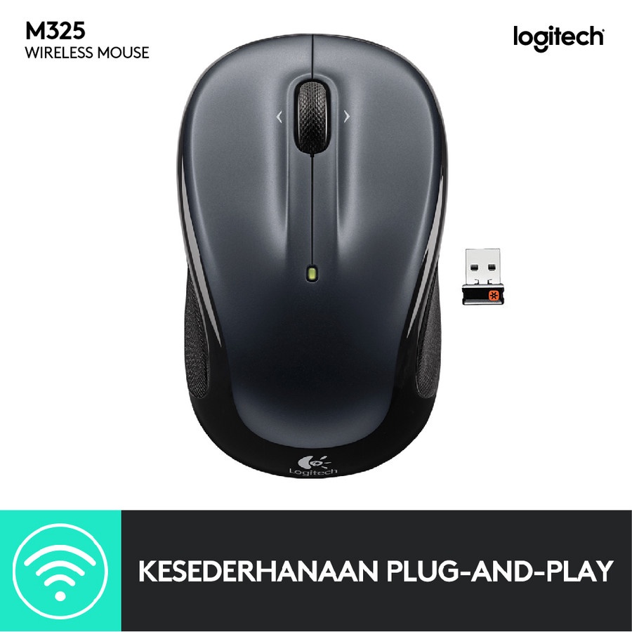 Mouse Wireless Logitech M325 (Silver / Grey) - Original Resmi