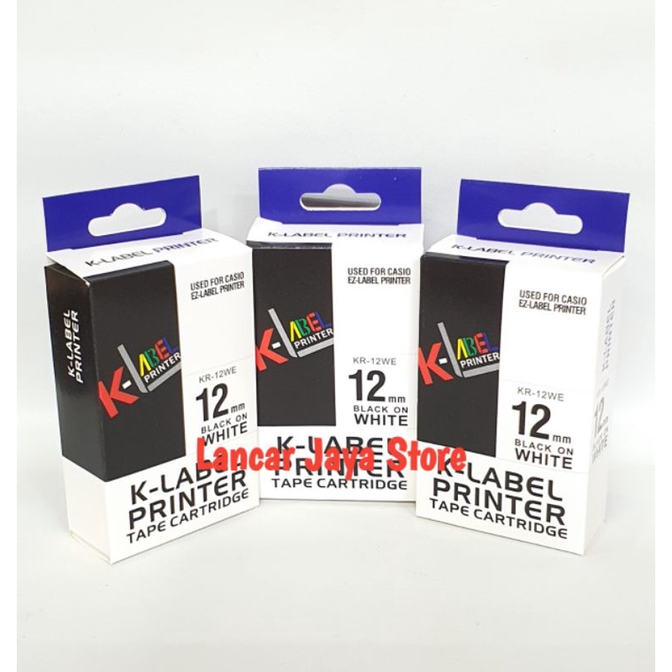 Tape Cartridge Black ink White KR-12WE1/ KR-Label 12MM