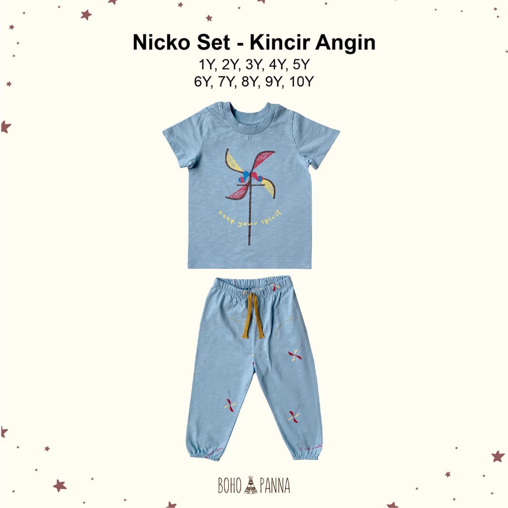 Bohopanna Nicko Set Setelan Baju Anak Piyama Anak Unisex