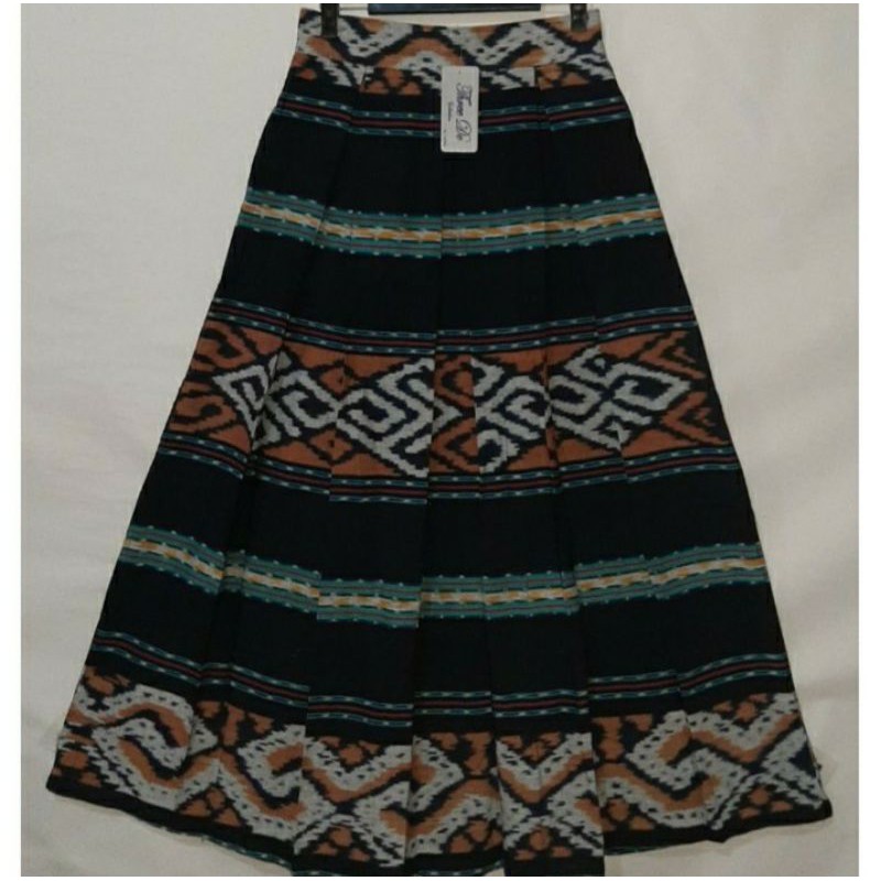 rok tenun original motif toraja + free masker tenun