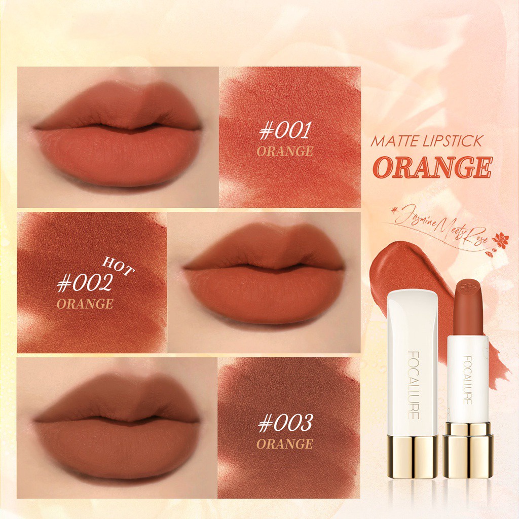 DOMMO - D8144 FCL #JasmineMeetsRose Matte Lipstick-Tahan air kosmetik bibir lipstik FA203