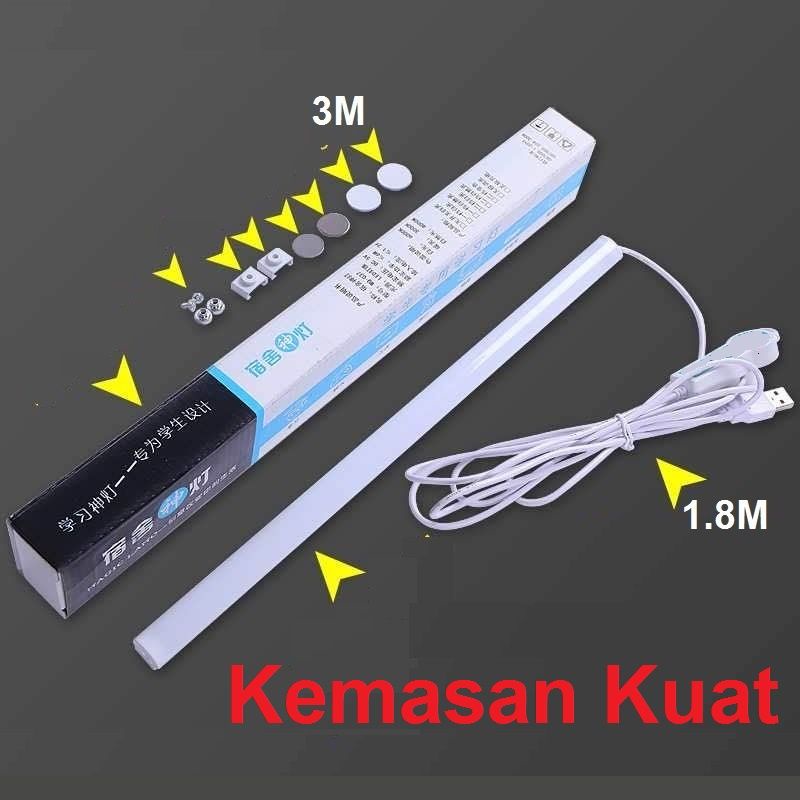COD☑️ Lampu TL neon tabung LED lampu belajar kerja rumah
