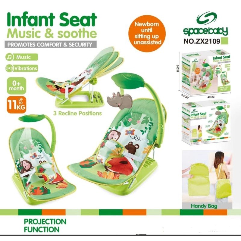 INFANT SEAT SPACEBABY ZX2109 Baby Fold Up Infant Rocker Spacebaby infant seat proyektor ZX-2109 / tempat duduk bayi SPACE BABY INFANT SEAT MUSIC &amp; SHOOTE SPACE BABY ZX 2109 TEMPAT DUDUK AYUN INFANT SEAT SPACEBABY ADA LAMPU BABY BOUNCER INFANT SEAT ZX 2109