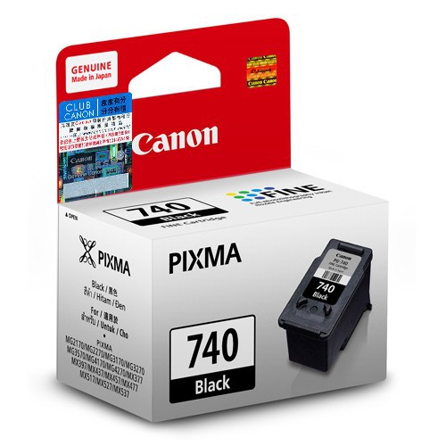 Canon 740 Black, BK, Hitam