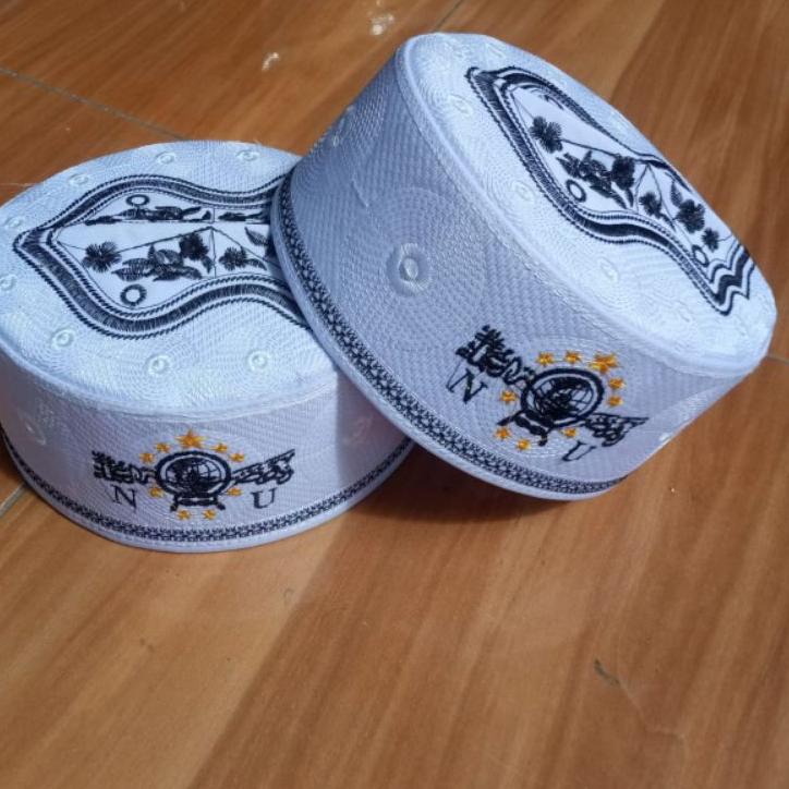 ㊌ Songkok peci NU AC tinggi 9 cm songkok Bugis songkok nu songkok putih kopiah dewasa kopiah anak ko