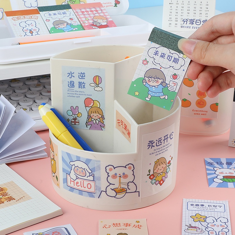 50 Lembar Stiker Kertas / Selotip Washi Gambar Kartun Jepang Untuk Dekorasi