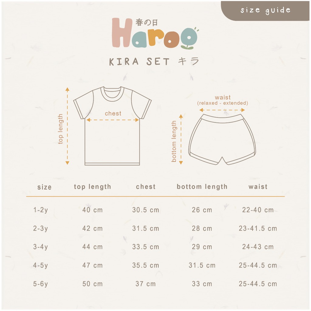 Haroo Kira Set 1-6Y Setelan Anak Berlengan / Baju Anak Berlengan