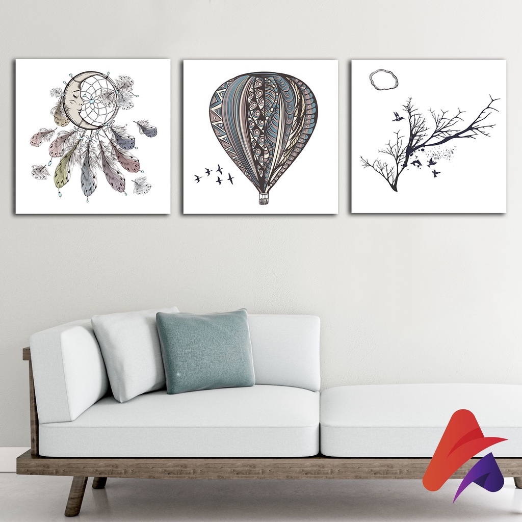 HIASAN DINDING MONOCHROME MONOKROM 30X30 CM KAMAR DEKORASI RUMAH WALL DECOR PAJANGAN 30X30 MONOCHROM
