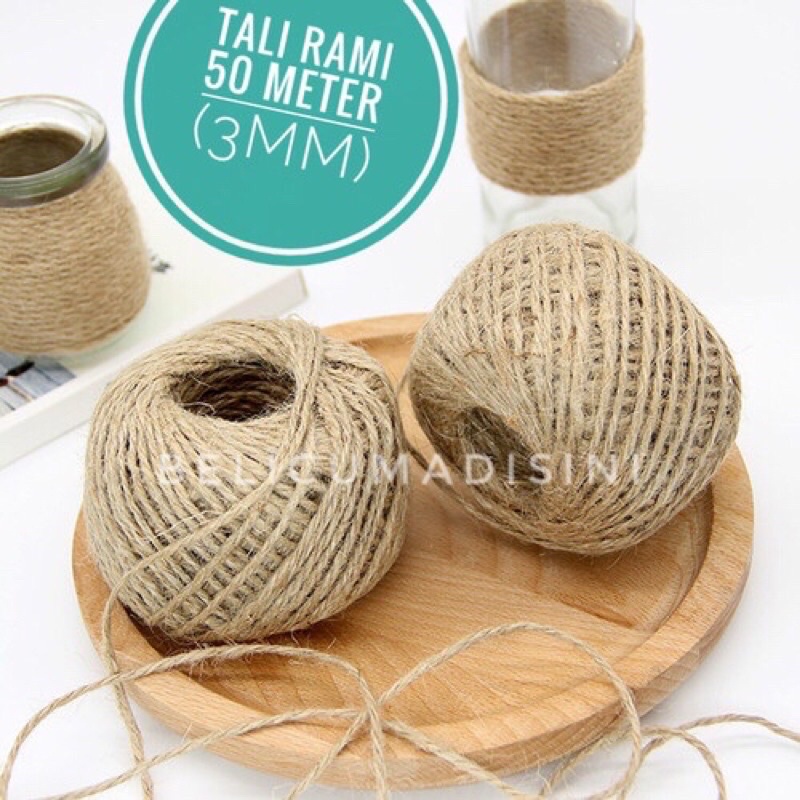 

Tali Rami / Goni ukuran 3 PLY Panjang ±50 Meter | Tali Goni Gulungan | Tali Rami Roll Murah