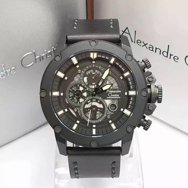 JAM TANGAN PRIA ALEXANDRE CHRISTIE AC 6416 FULL BLACK