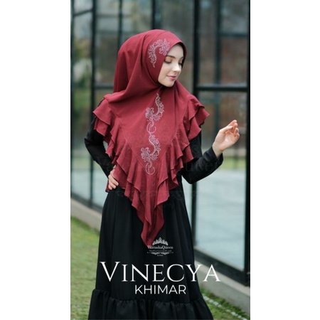 Khimar Vinecya ceruty babydoll swaroski original Valenshaqueen Hijab