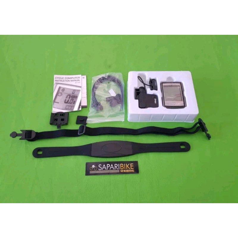 Speedometer Lixada BC 335 wireless 3 in 1 with monitor cadence heart rate. spedometer sepeda