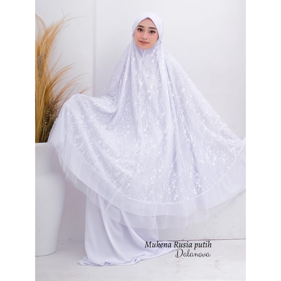 Mukena RUSIA warna PUTIH, By : Dalanova