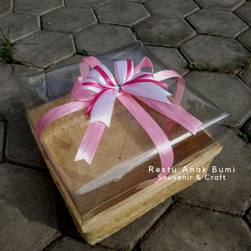 BESEK MIKA TINGGI 20 CM - BESEK PITA - BESEK HAMPERS - BESEK SESERAHAN - BESEK PARCEL LEBARAN