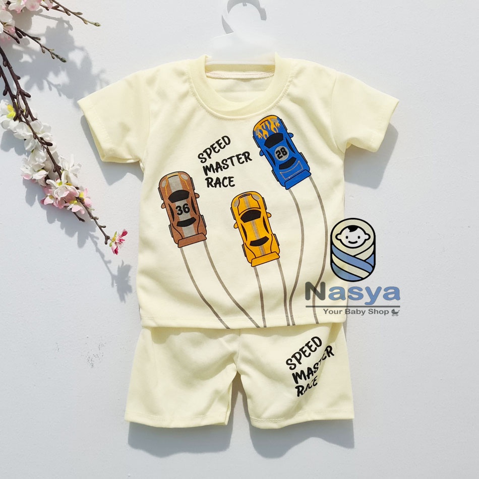 [J-010] Setelan Baju Bayi Pendek Murah Newborn (0-6 bulan)