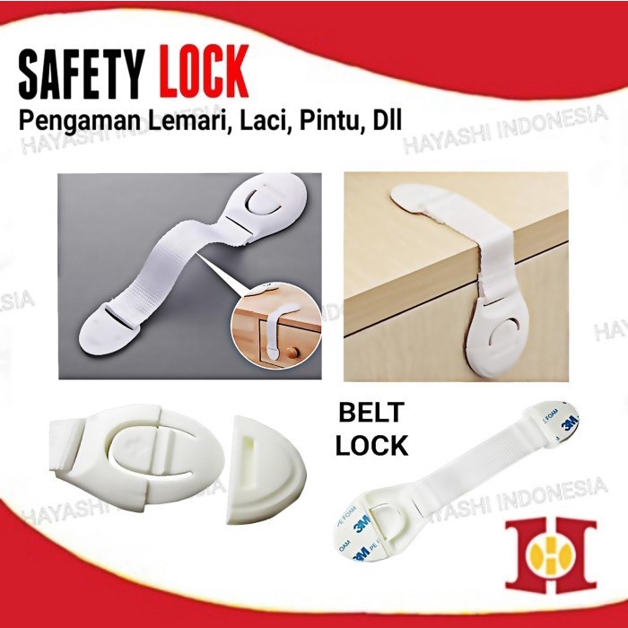 Kunci Pengaman Lemari Laci Pintu Baby bayi Safety Lock - 5pcs