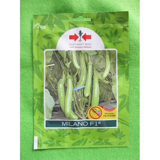 Benih Terong Panjang Hijau Milano Pack 400 Biji - Panah Merah