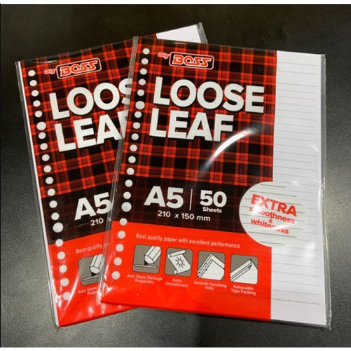 

ISI BINDER / LOOSE LEAF BIG BOSS A5 100 ( PAK ) ORIGINAL