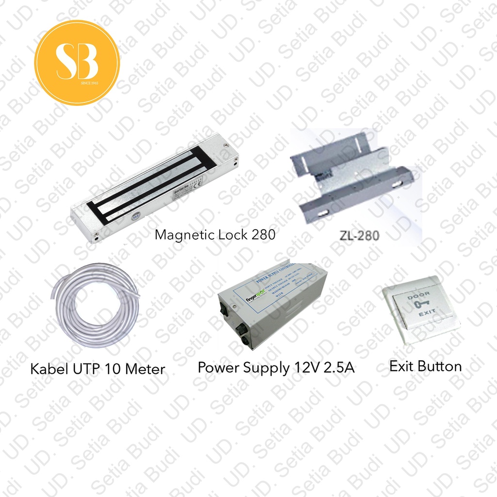 Paket Kunci Pintu Magnet / Akses Kontrol Pintu Fingerspot 280