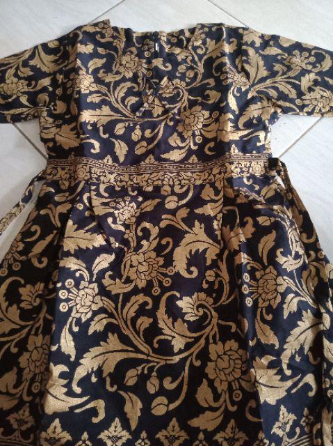 Couple Batik Anak Dress Dan Kemeja Lengan Pendek