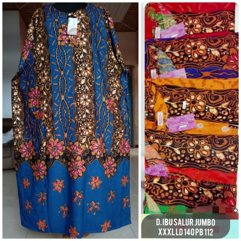daster ibu jumbo XXXL LD 140 Ld 130 PB 112 busui friendly batik solo