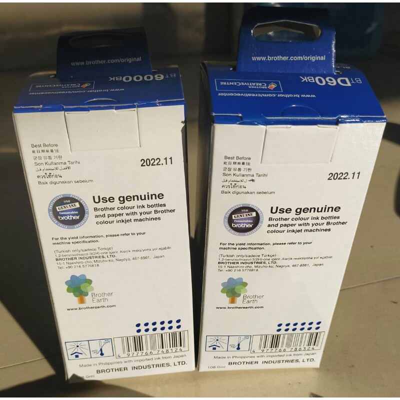 Tinta Refill Brother BT6000Bk BT5000c, m, y Printer Brother DCP-T300 DCP-T500W DCP-T700W MFC-T800W