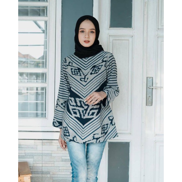 blouse tenun terbaru atasan wanita tenun troso Jepara