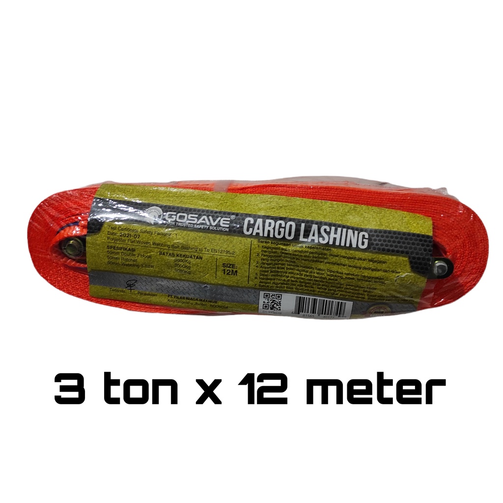 GOSAVE Webbing Cargo 3Ton Lashing Belt Rachet Tie Down Trackbelt