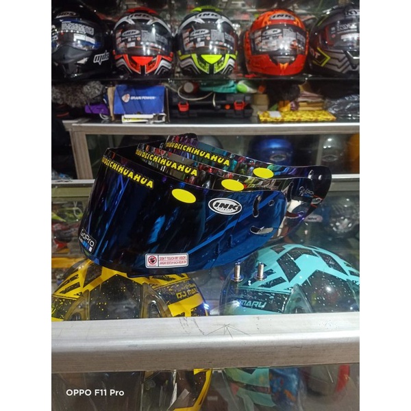 Flat visor ink CV l max - kaca helm ink CL max - kaca flat visor pnp ink cl max free stiker visor