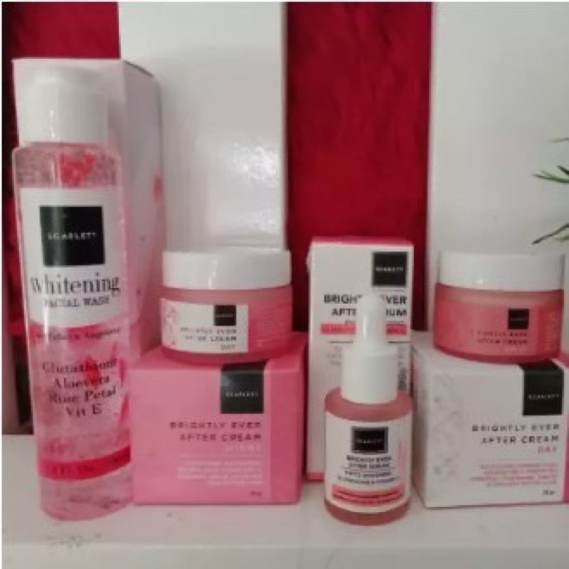 SCARLETT WHITENING 4pcs / SCARLETT WHITENING 1 PAKET LENGK AP MURAH / DAY CREAM SCARLETT MURAH