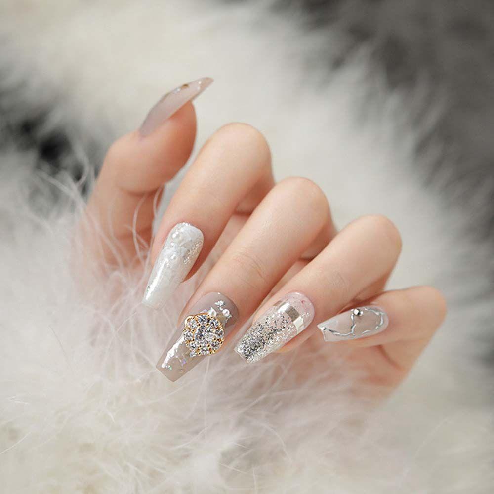 AUGUSTINA Agustina Tahun Baru Nail Art Alloy Zirkon Manik-Manik Transfer Kecepatan Tinggi Berlian Penuh Jepang Berputar Perhiasan DIY Dekorasi Kuku