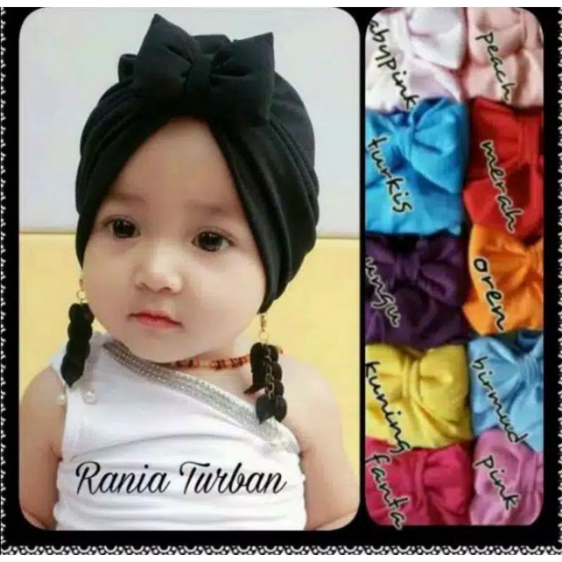 turban anak bayi ANTING DAUN / hijab bayi/kerudung anak perempuan