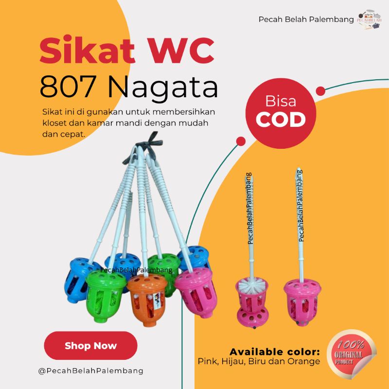 Nagata Sikat WC / Toilet 807 Murah + Wadah Taruh