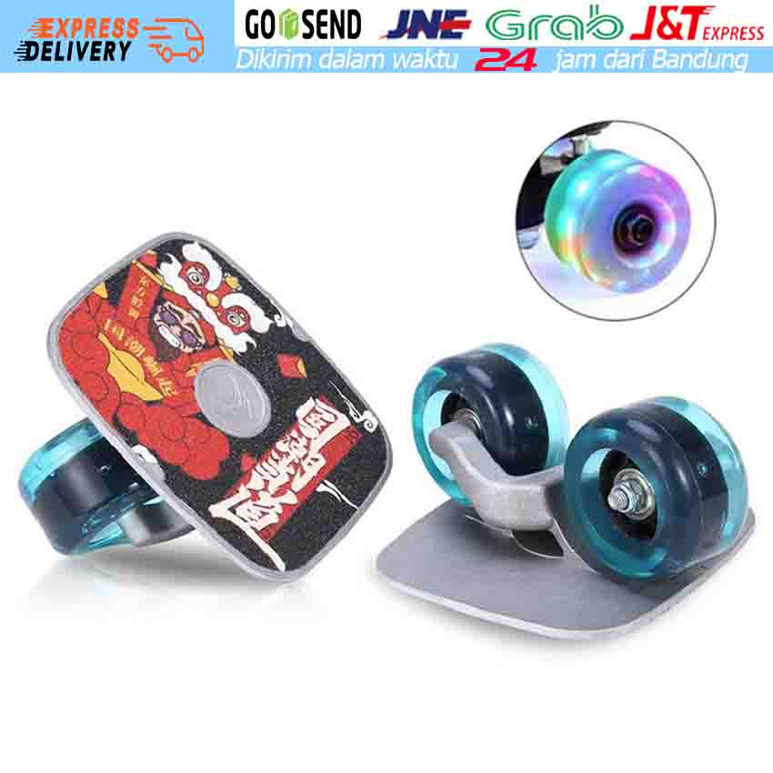 {READY STOCK} Portable Drift Board Skates Anti-Slip Plate Blue Wheel