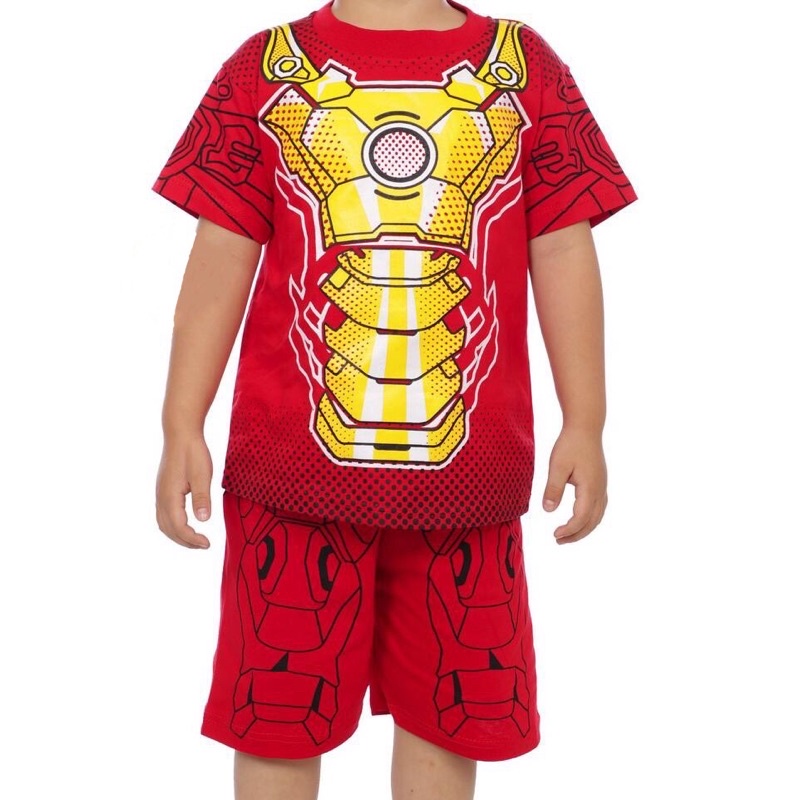 GREENSTORE TERBARU! STELAN PENDEK IRONMEN BAJU IRON PAKAIAN ANAK LAKI-LAKI STELAN SUPERHERO