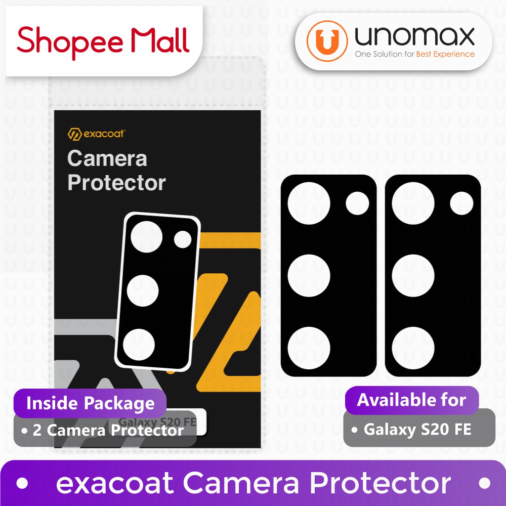 Camera Protector Samsung Galaxy S20 FE Exacoat - Matte Black (2pcs)
