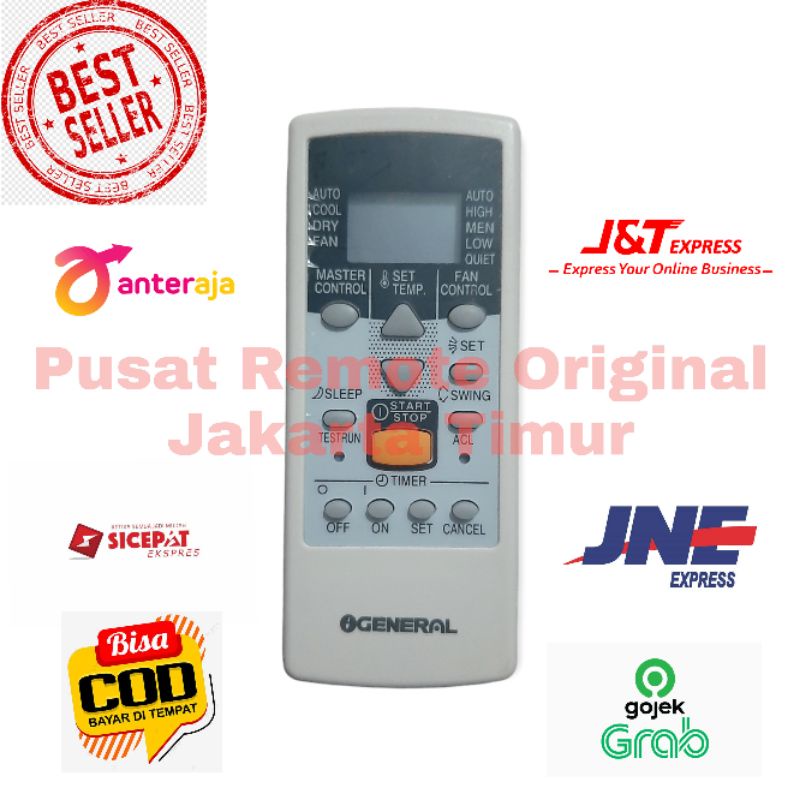 REMOTE REMOT AC FUJITSU GENERAL AR-JE6 ORIGINAL ASLI