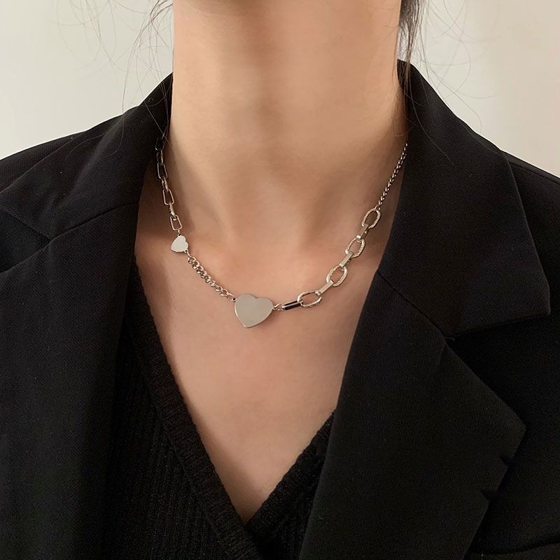 Silvery Heart Necklace