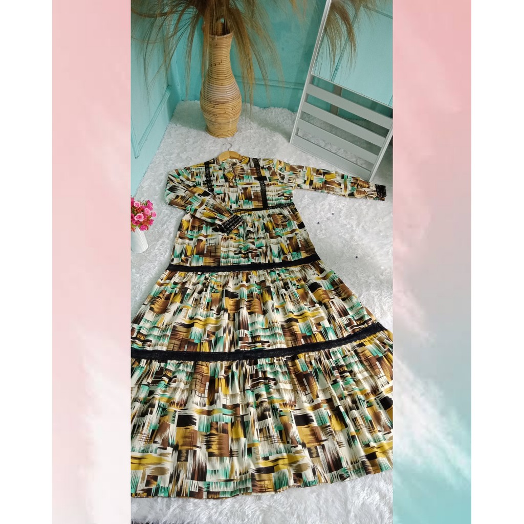 Dress rayon premium / dress lebaran / dress simpel / gamis lebaran / gamis simpel / gamis umpak / ga