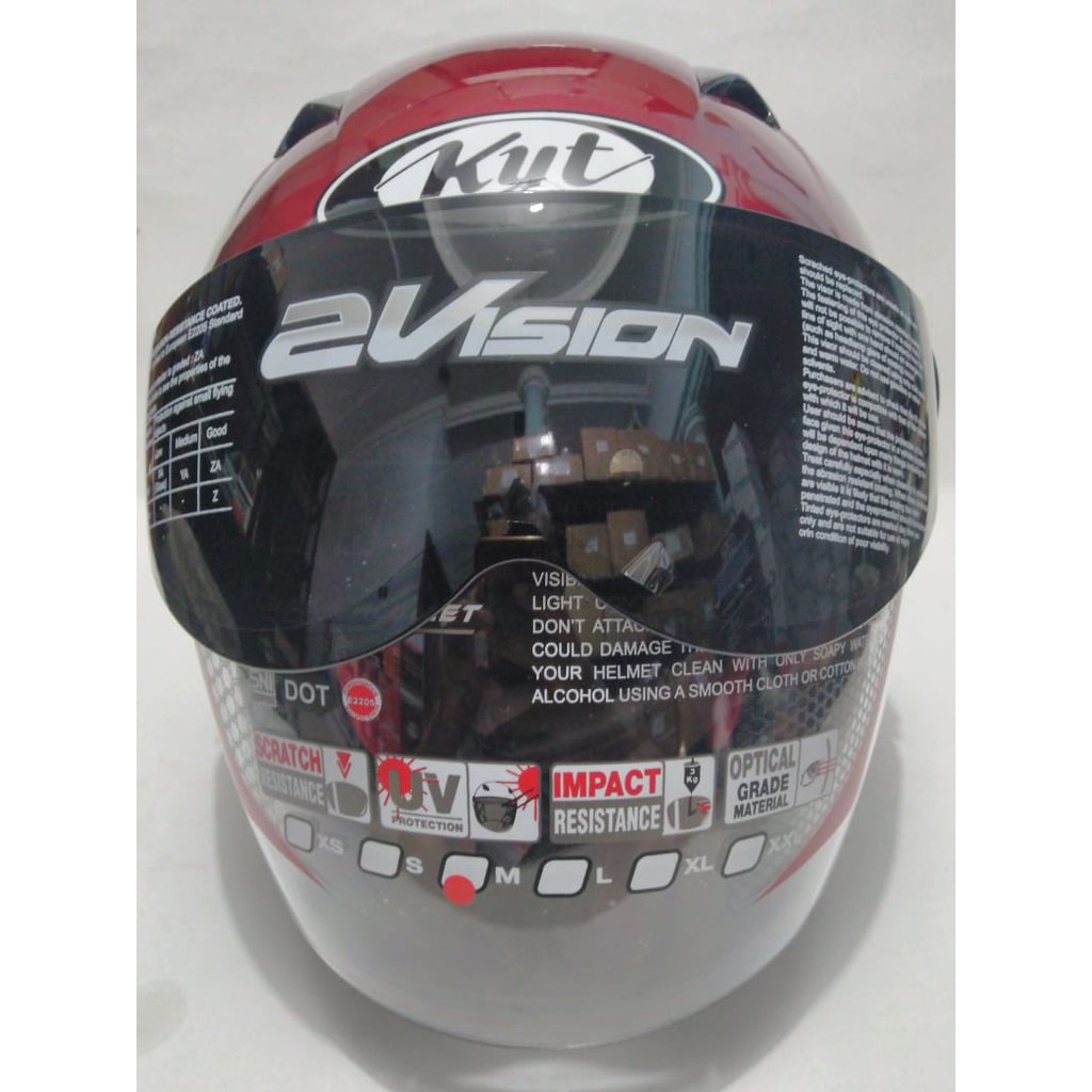 HELM KYT 2 VISION SOLID - RED MAROON