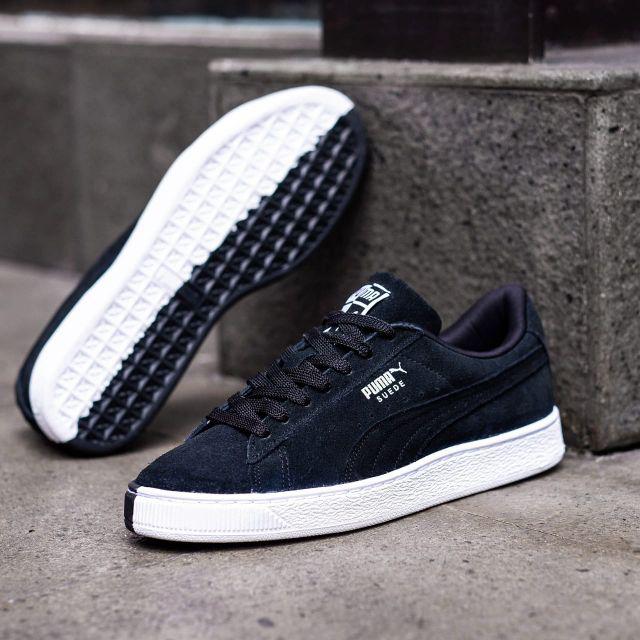 puma suede black blue