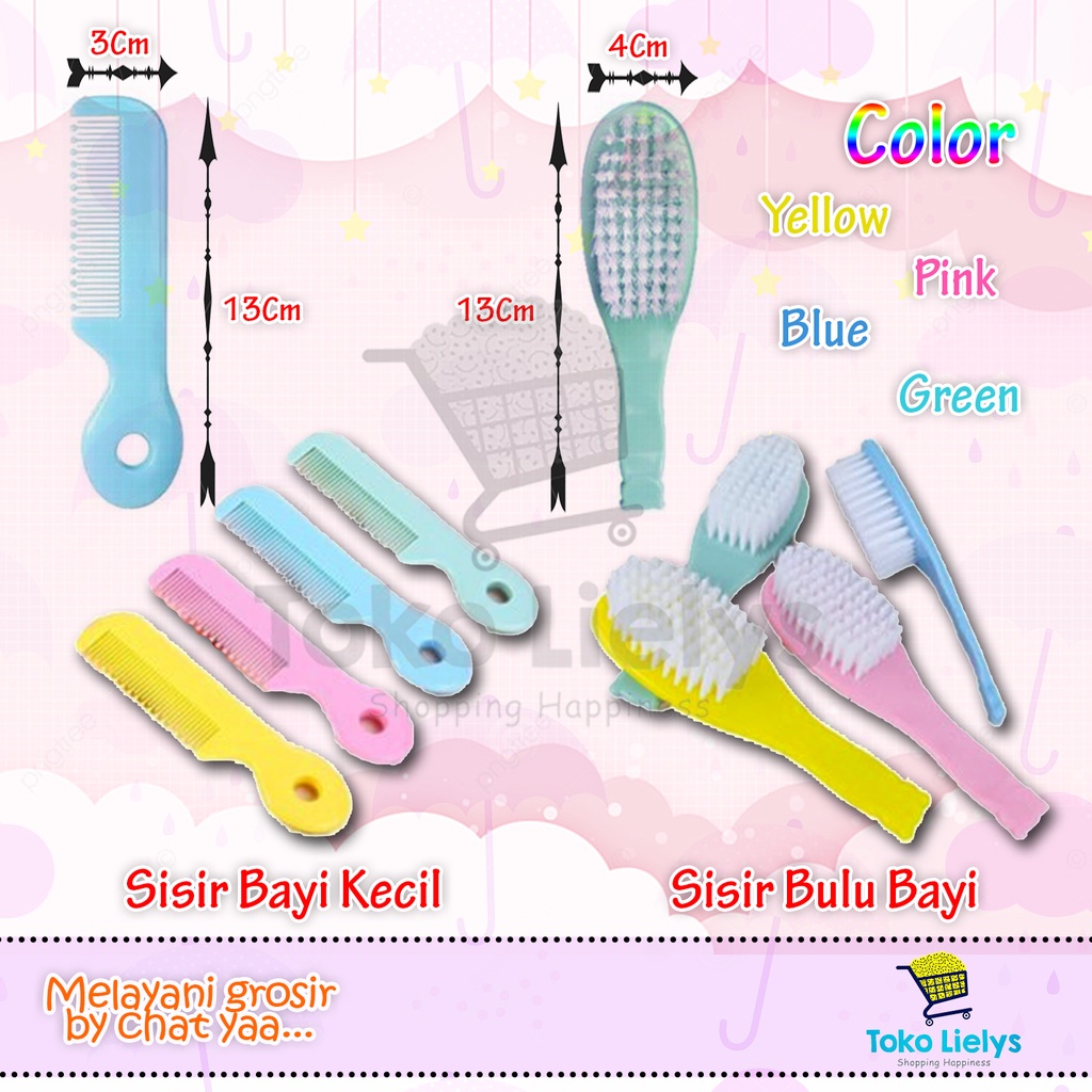 Sisir Bayi / Sisir Anak Import Murah Sisir Kecil Sisir Bulu Baby Brush &amp; Comb Set