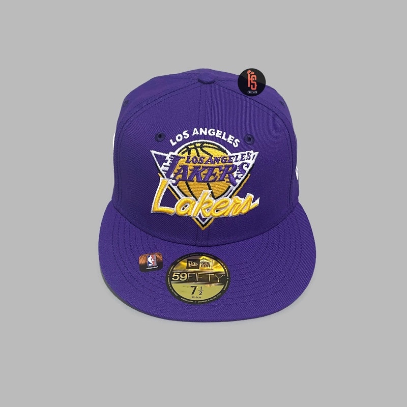 TOPI NEW ERA ORIGINAL 5950 TIP OFF LOS ANGELES LAKERS PURPLE