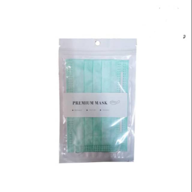 12X20 Cm Putih kombinasi / Kantong Masker polos.tidak ada tulisan premium masker/Packaging Ziplock