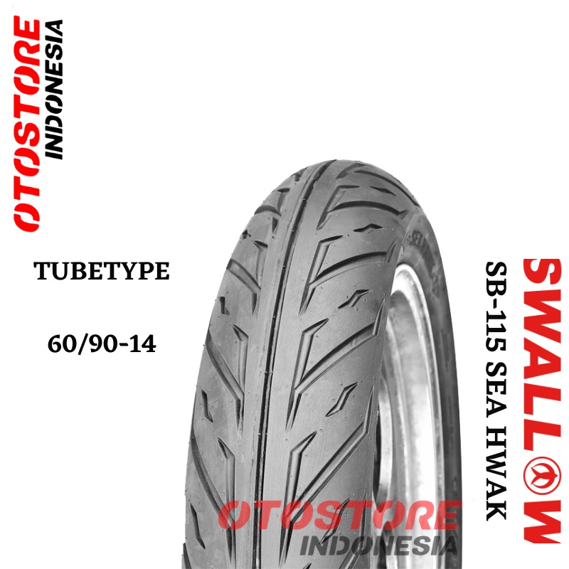 Ban Luar Motor Swallow SB-115 SEA HAWK 60/90-14 Ring 14  Tube Type Ban Luar Motor 60 90 ring 14