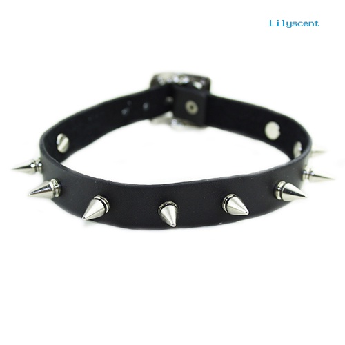 Kalung Choker Bahan Kulit Imitasi Gaya Gothic Punk Untuk Unisex