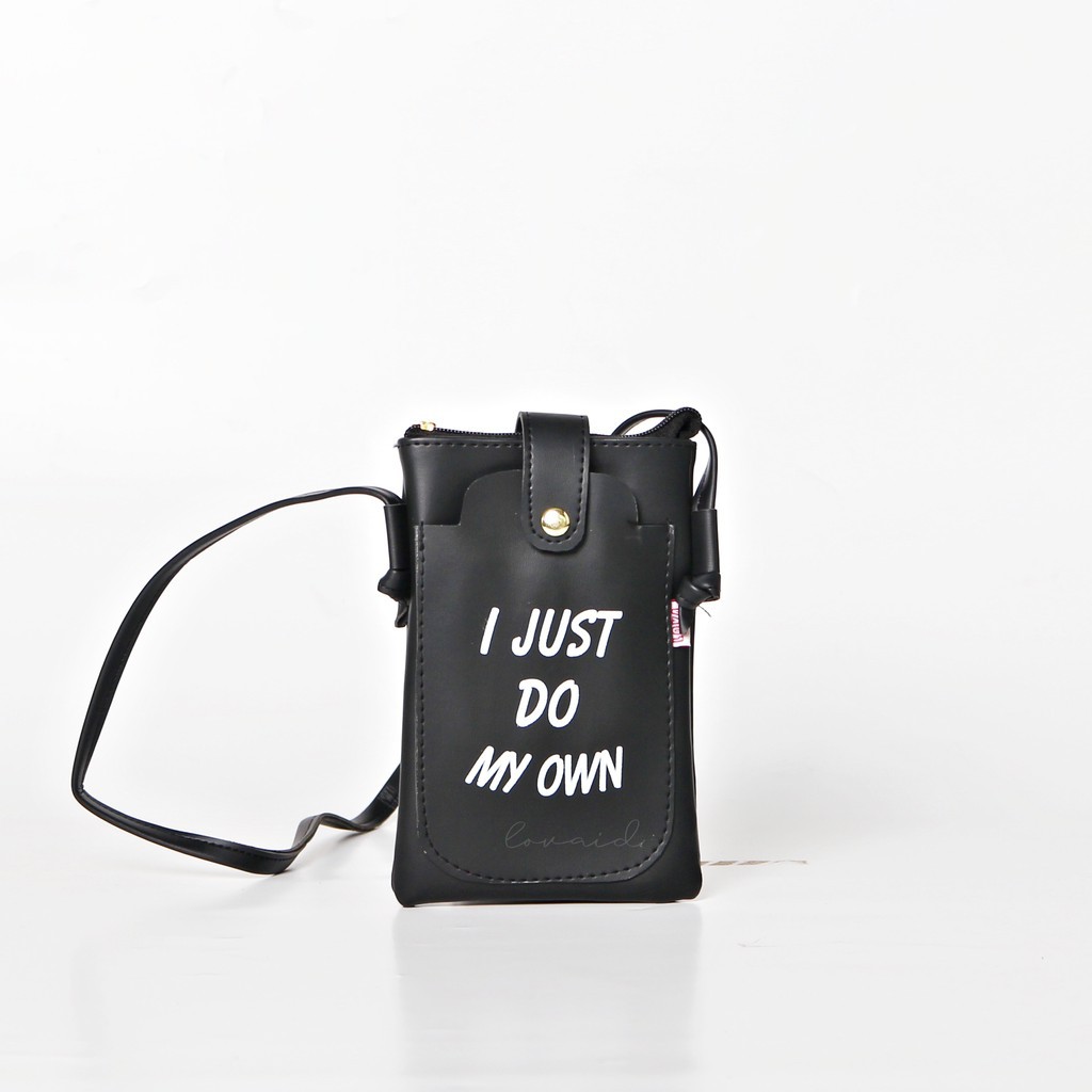 [LOKAL] DOMMO - D1041 I JUST DO MY OWN POCKET TAS HP MINI Dari Jakarta BISA COD MORYMONY