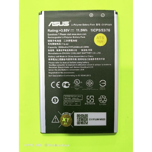 Baterai battery batrai batre Asus Zenfone Selfie Asus Zenfone 2 Laser 5.5 in original